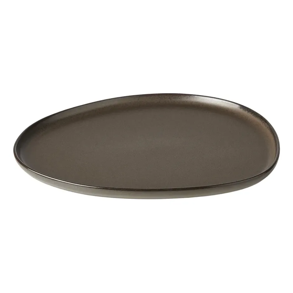 Raw Organic tallrik 29x25 cm, Metallic Brown