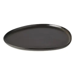 Raw Organic tallrik 29x25 cm, Titanium Black
