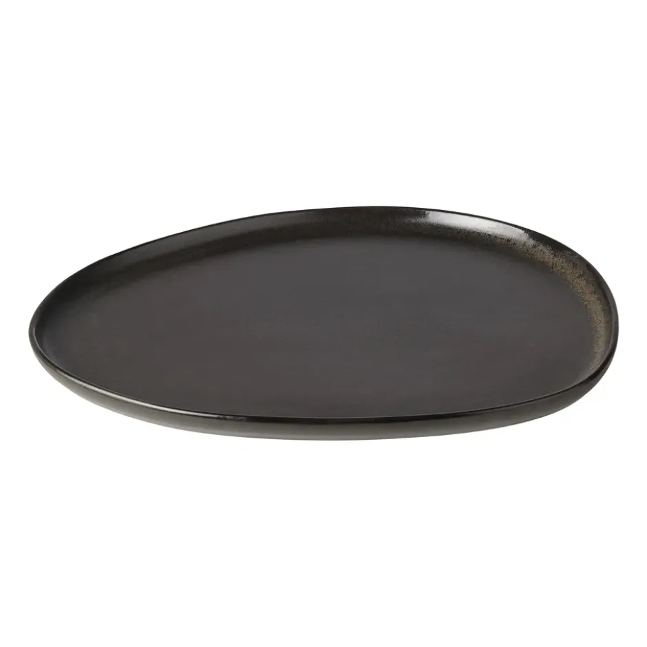 Raw Organic tallrik 29x25 cm, Titanium Black