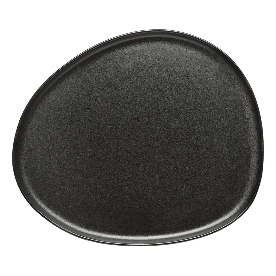 Raw Organic tallrik 29x25 cm, Titanium Black