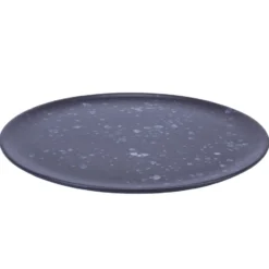 Raw tallrik Ø28 cm, svart med prickar