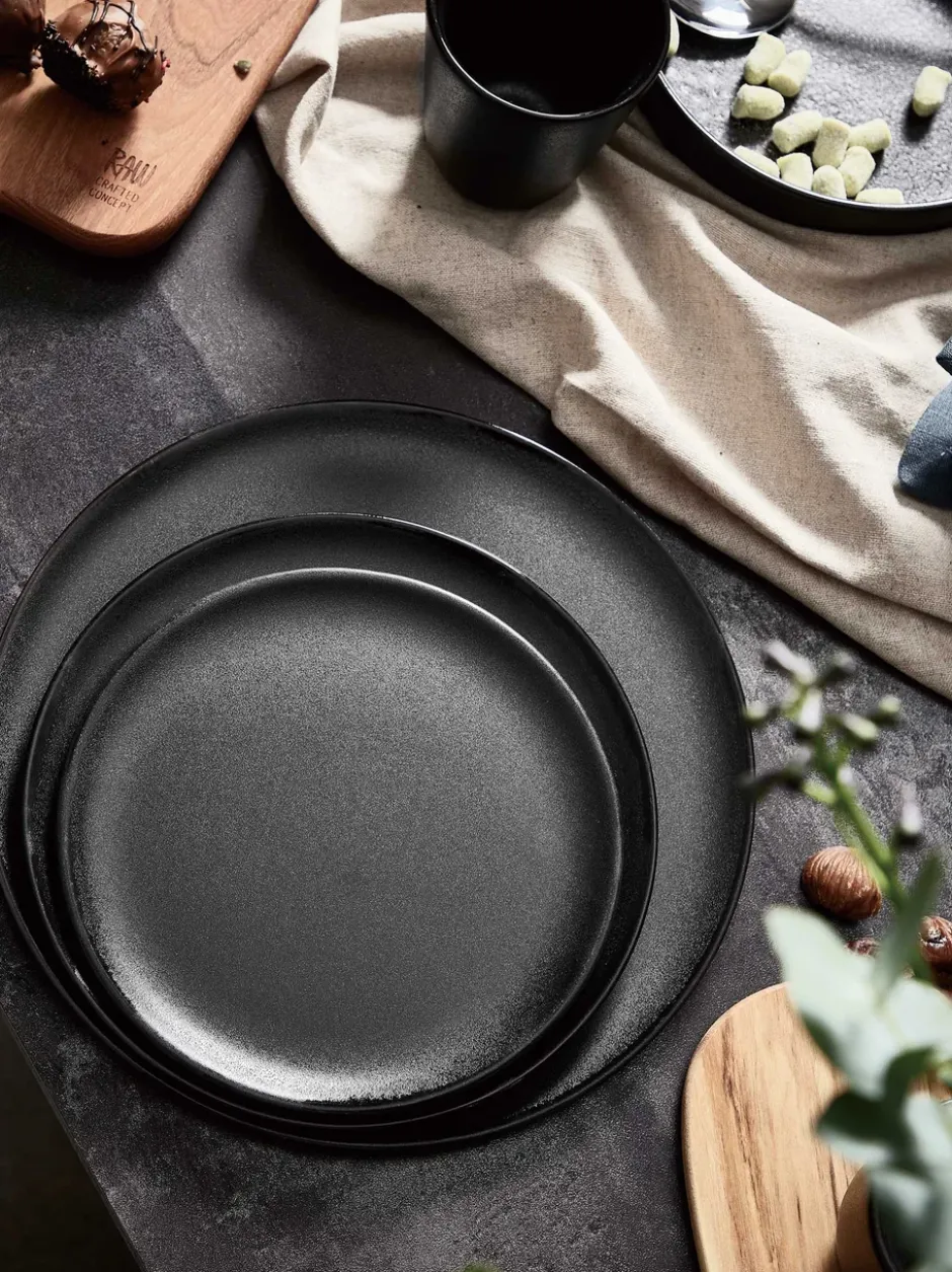 Raw tallrik Ø28 cm, Titanium black