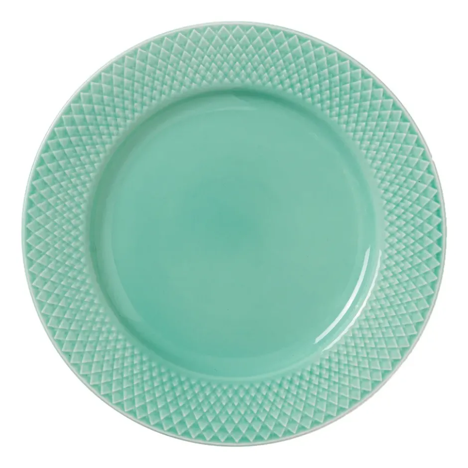 Rhombe tallrik Ø21 cm, Aqua
