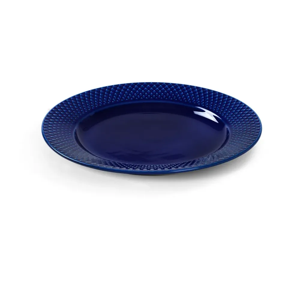 Rhombe tallrik Ø23 cm, Mörkblå
