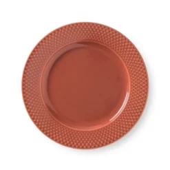 Rhombe tallrik terrakotta, 23 cm