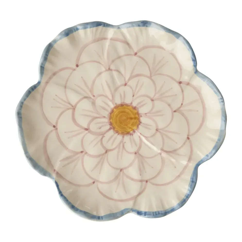 Rice Flower tallrik Ø19,5 cm, Blue border