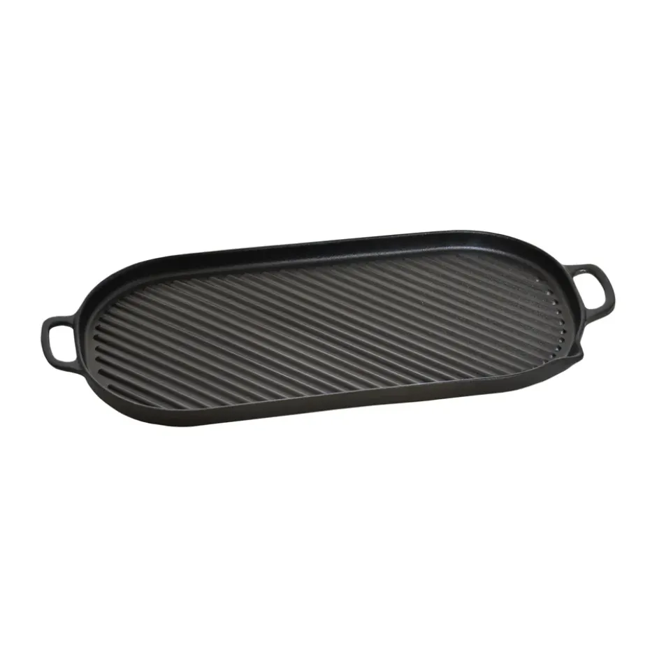 Rondo grillplatta, 23x47cm med handtag och hällpip