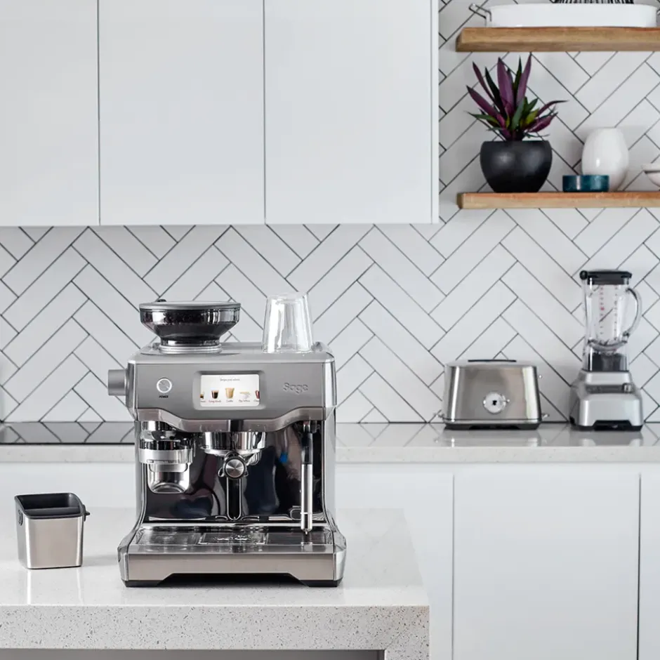 Sage SES 990 automatisk espressomaskin, Brushed steel