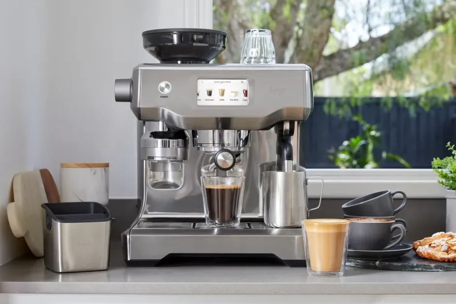Sage SES 990 automatisk espressomaskin, Brushed steel