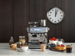 Sage SES 878 halvautomatisk espressomaskin, Black steel