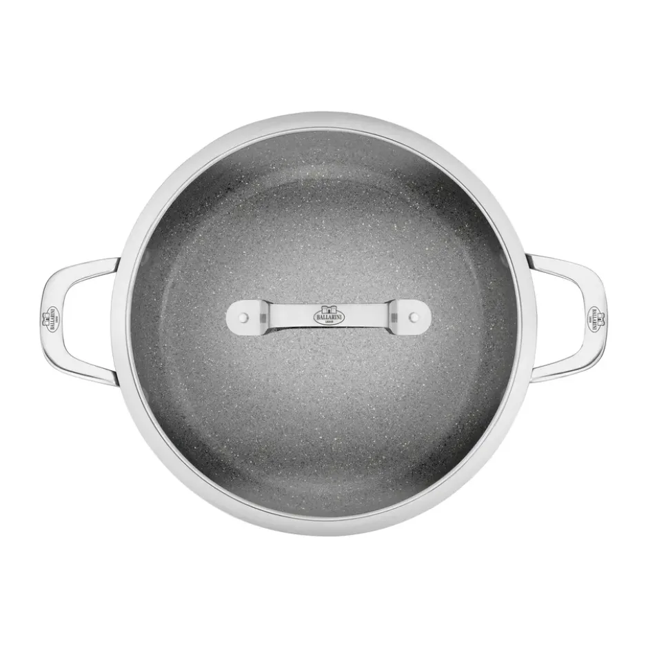 Salina Ceramic Granit serveringspanna med glaslock, 28 cm