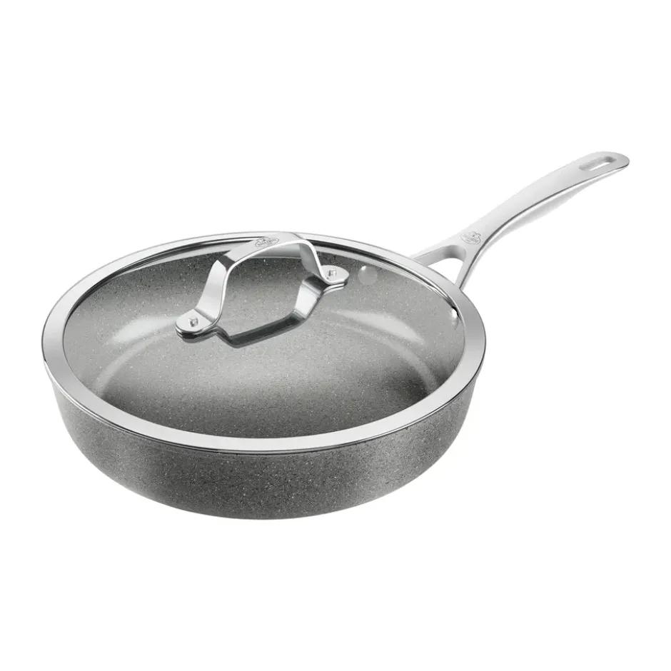 Salina Ceramic Granit traktörpanna med glaslock, 28 cm