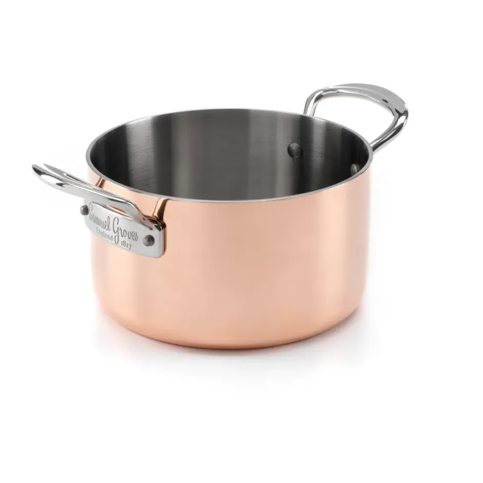 Samuel Groves gryta med lock 3 L, Koppar