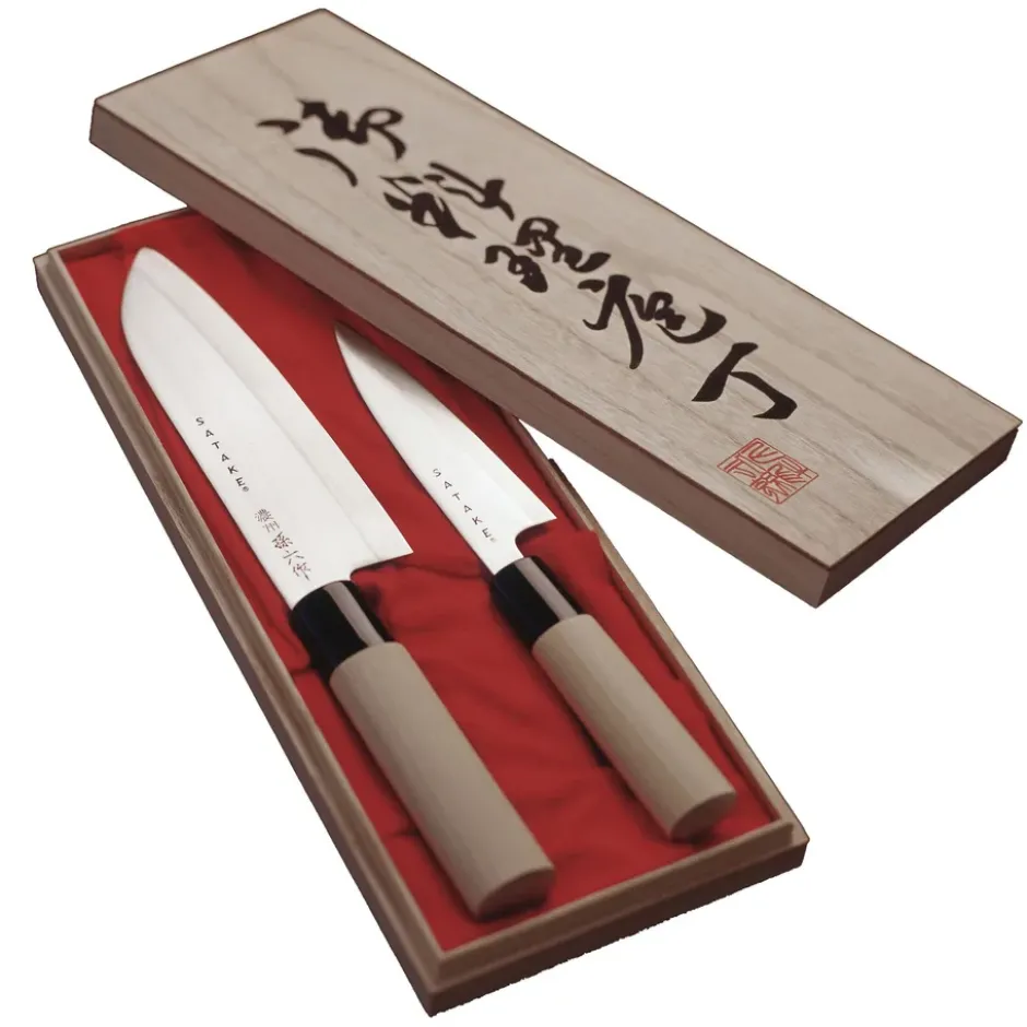 Satake Houcho knivset petty & santoku, 2 delar