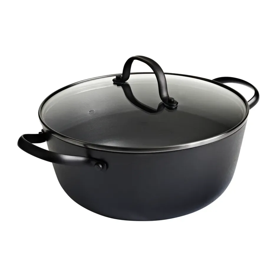 Satake kastrull i lättviktsgjutjärn glaslock, 24 cm