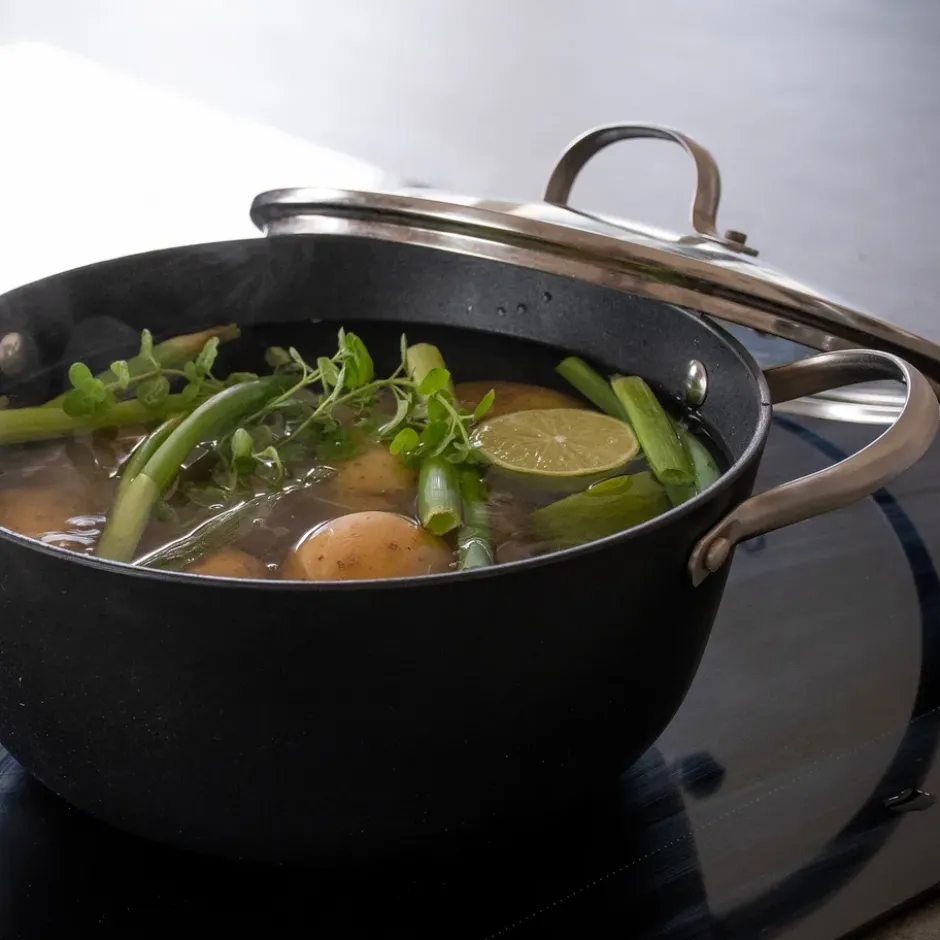 Satake kastrull sautés med glaslock 2 delar, 4 L