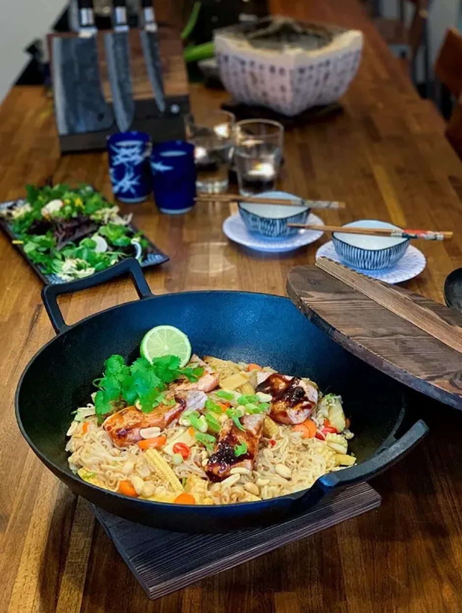 Satake Nabe wok gjutjärn, 36 cm