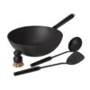 Satake wok set kolstål, 4 delar