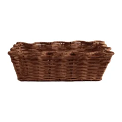 Scallop Rattan korg, Dark Brown, 20x30 cm