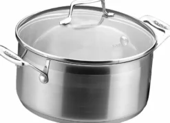 Scanpan Impact gryta med lock 4,8 L, Rostfritt stål