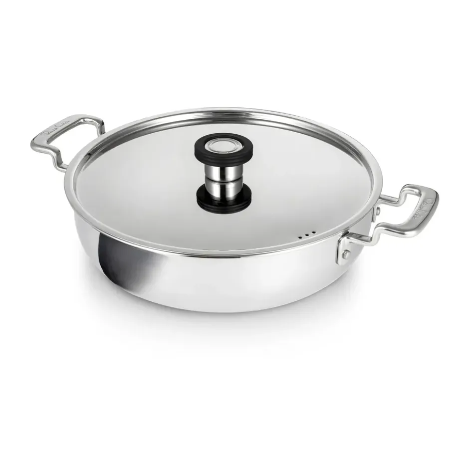316 Series gryta låg, Rostfritt stål, 28 cm