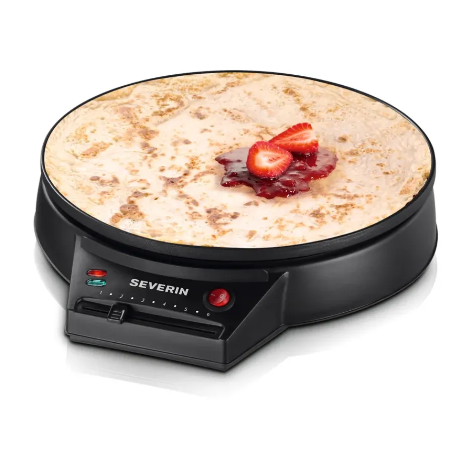 Severin CM 2198 pannkaksjärn Ø30 cm, Svart