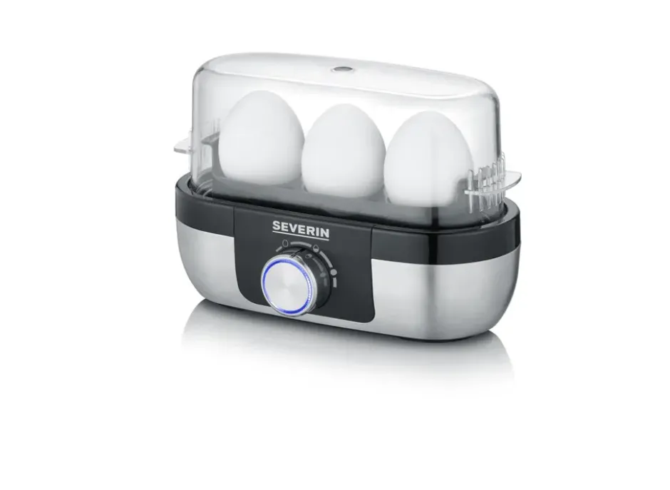 Severin EK 3163 Premium äggkokare 1-3 ägg, Svart-silver