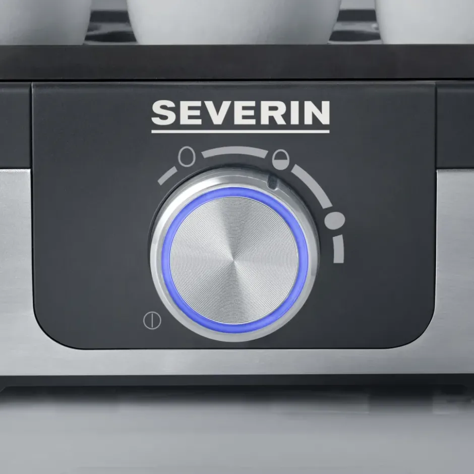 Severin EK 3163 Premium äggkokare 1-3 ägg, Svart-silver
