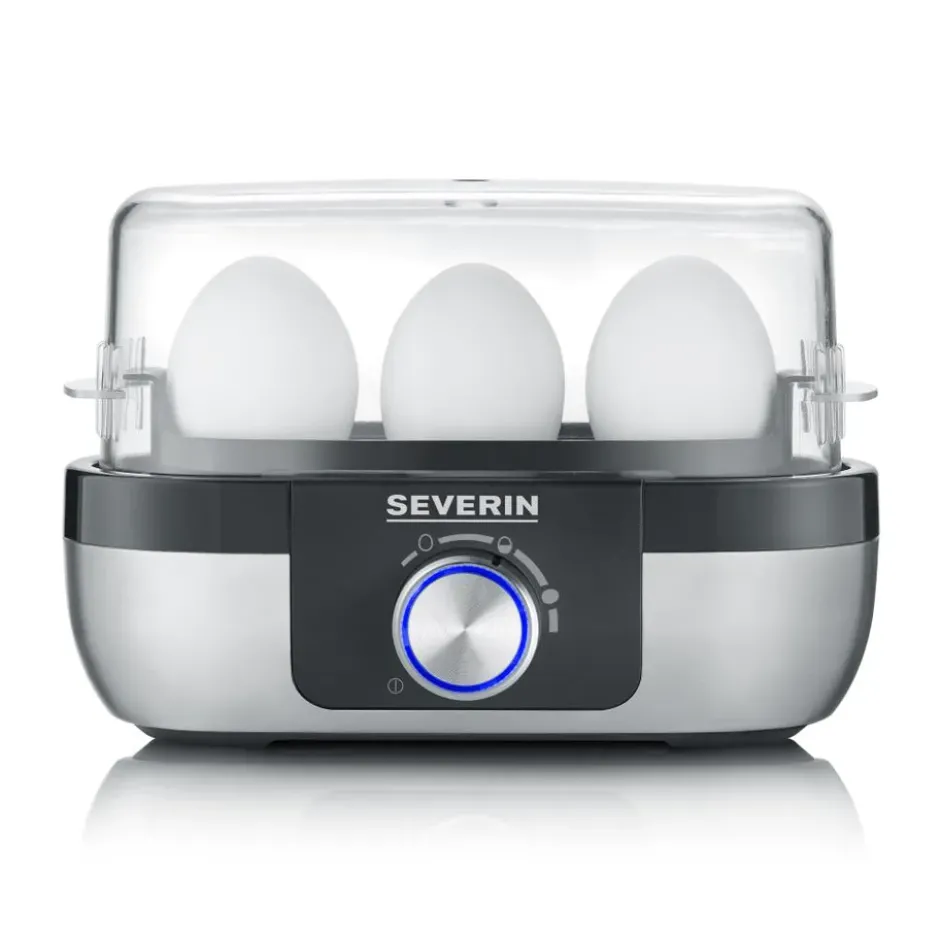 Severin EK 3163 Premium äggkokare 1-3 ägg, Svart-silver