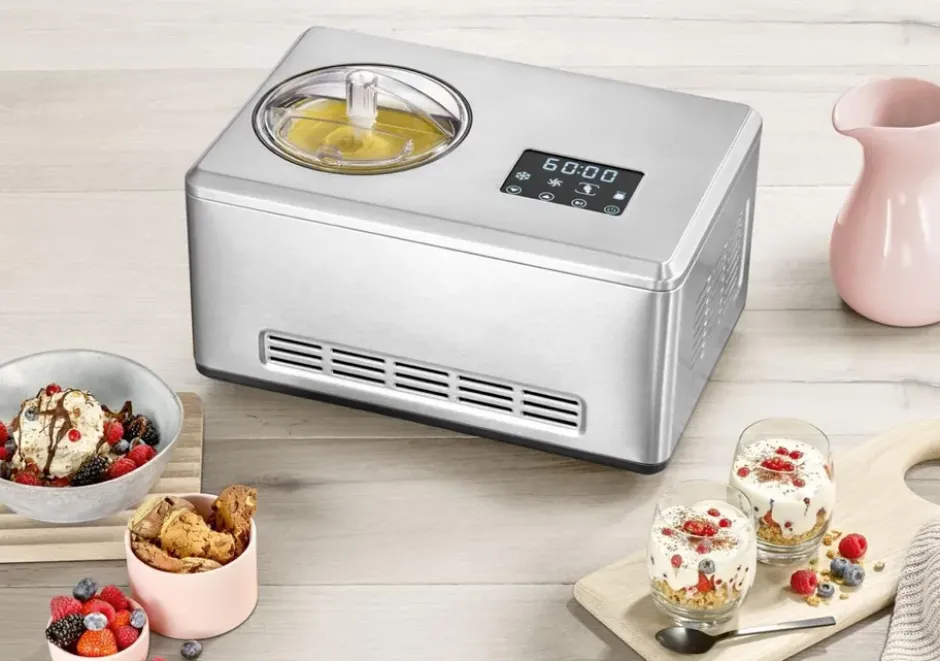 Severin EZ 7406 glassmaskin med kompressor 2x2 L, Rostfritt stål
