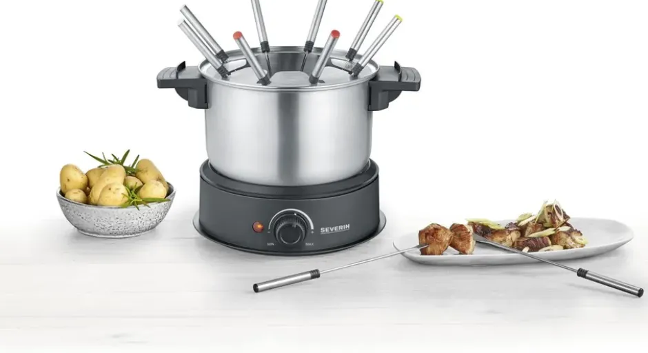 Severin FO 2470 fondue 8 gafflar, Rostfritt stål