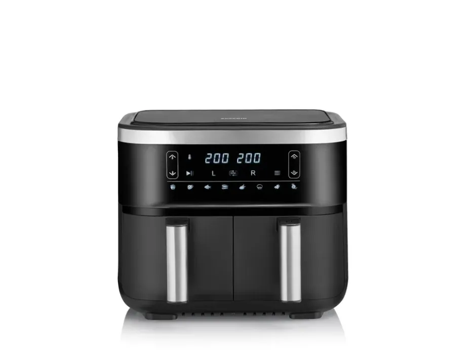 Severin FR 2453 airfryer dubbel 2x4 L, Svart
