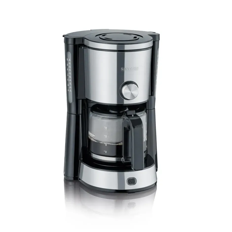 Severin KA 4825 Aroma Select kaffebryggare 10 koppar, Rostfritt stål-svart
