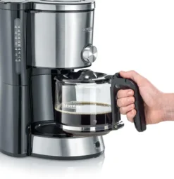 Severin KA 4825 Aroma Select kaffebryggare 10 koppar, Rostfritt stål-svart
