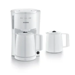 Severin KA 9309 termosbryggare med extra kanna, Vit