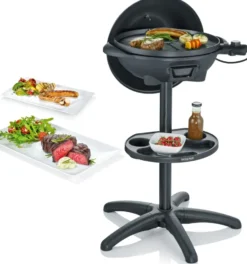 Severin PG8541 elektrisk klotgrill m stativ & lock, Svart