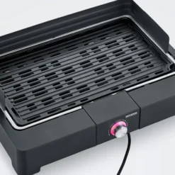 Severin PG 8567 elgrill med grillplatta, Svart