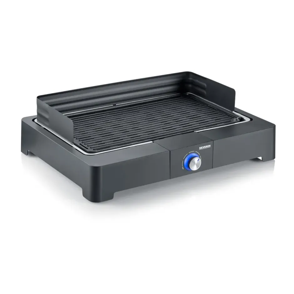 Severin PG 8567 elgrill med grillplatta, Svart