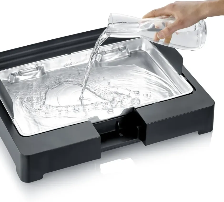 Severin PG 8567 elgrill med grillplatta, Svart