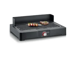 Severin PG 8567 elgrill med grillplatta, Svart