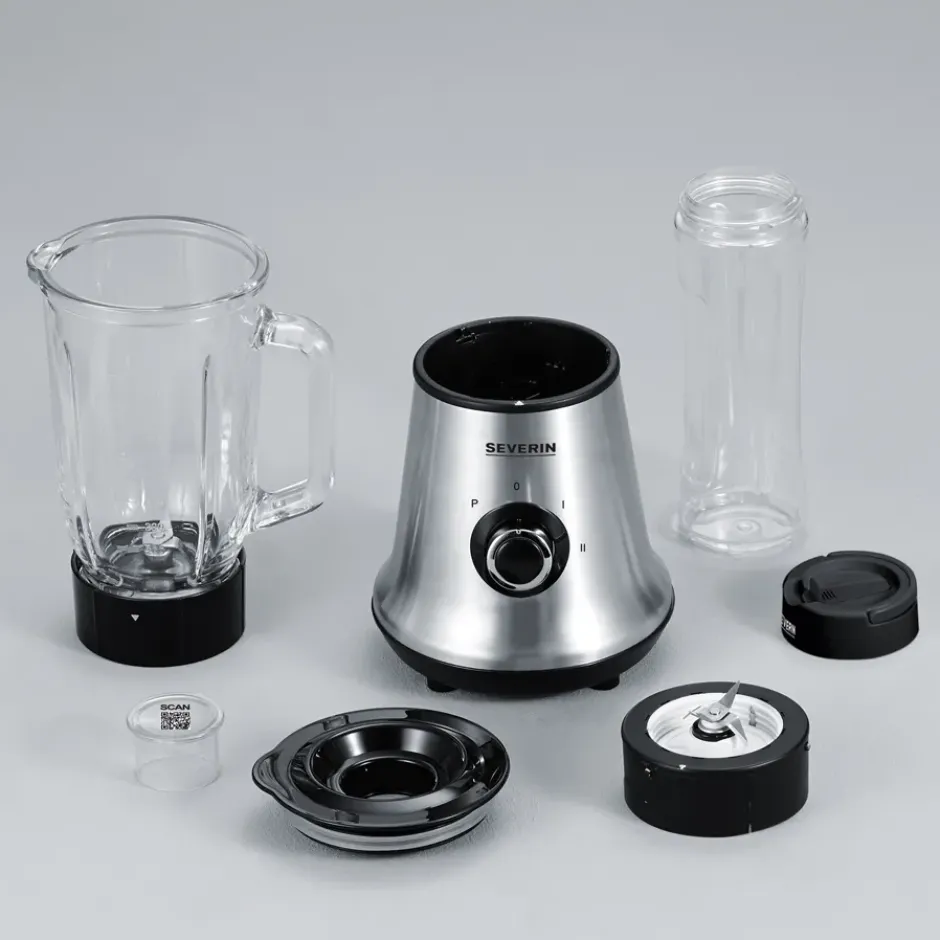 Severin SM 3737 blender med Mix & Go, Rostfritt stål