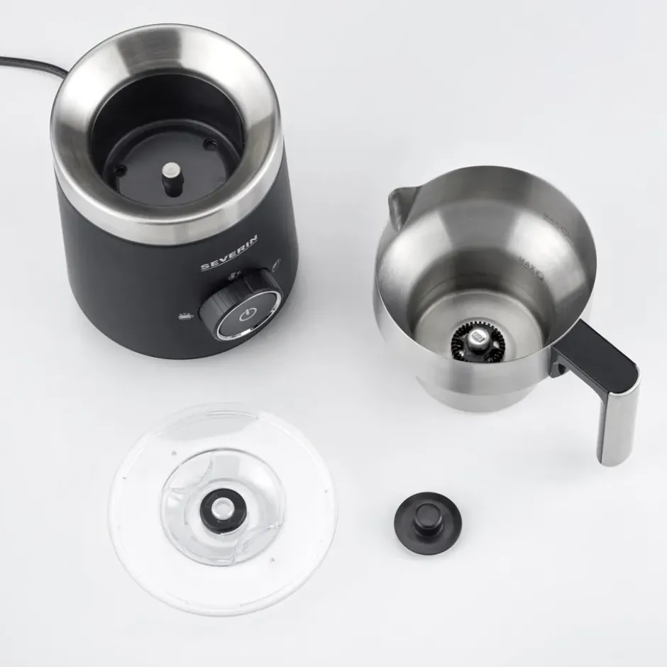 Severin SM 3585 Spuma mjölkskummare 500 ml, Svartgrå