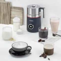 Severin SM 3587 Spuma Plus mjölkskummare 700 ml, Svartgrå