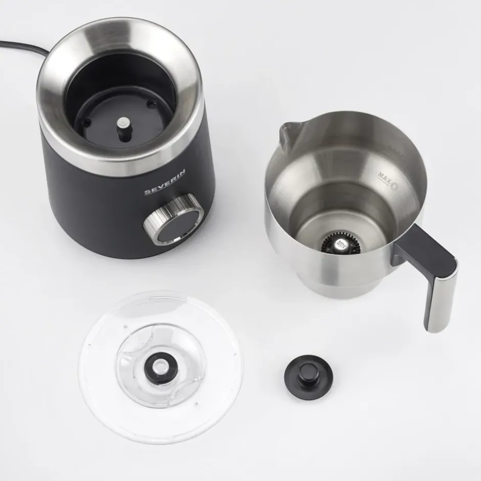 Severin SM 3587 Spuma Plus mjölkskummare 700 ml, Svartgrå