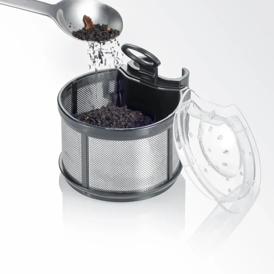 Severin WK 3422 Deluxe tekokare med hissfunktion 1,7 L, Rostfritt stål