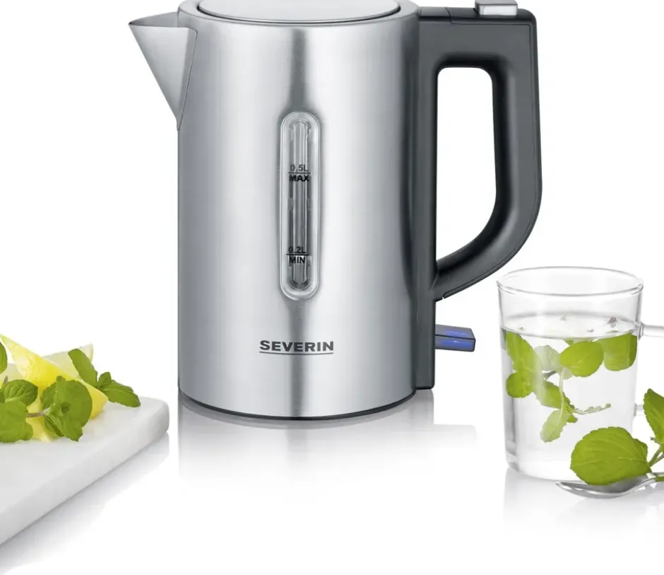 Severin WK 3647 resevattenkokare set 0,5 L, Borstat stål