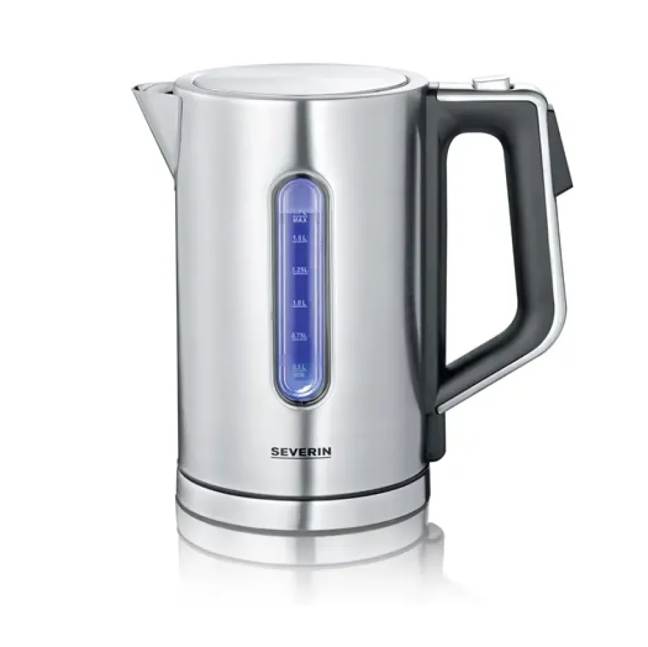 Severin WK 3418 vattenkokare med temperaturinställning 1,7 L, Rostfritt stål