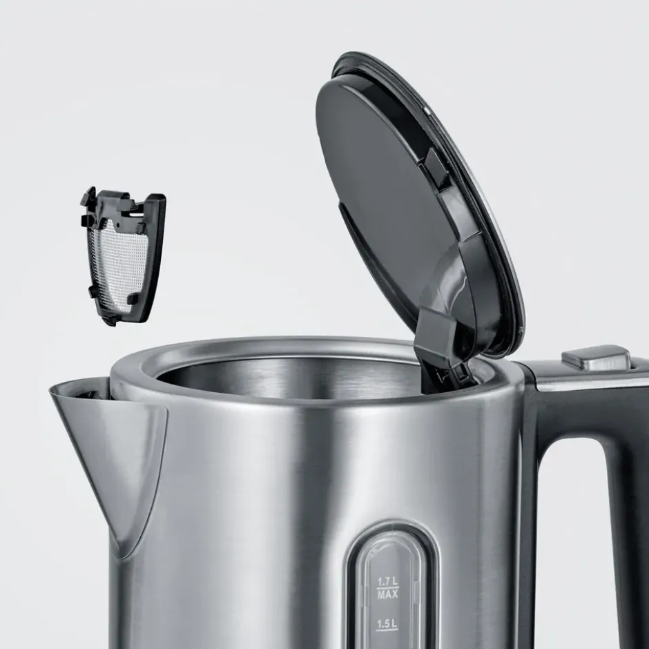 Severin WK 3418 vattenkokare med temperaturinställning 1,7 L, Rostfritt stål