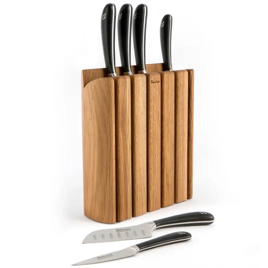 Signature Book Oak knivblock set 7 delar, Ek
