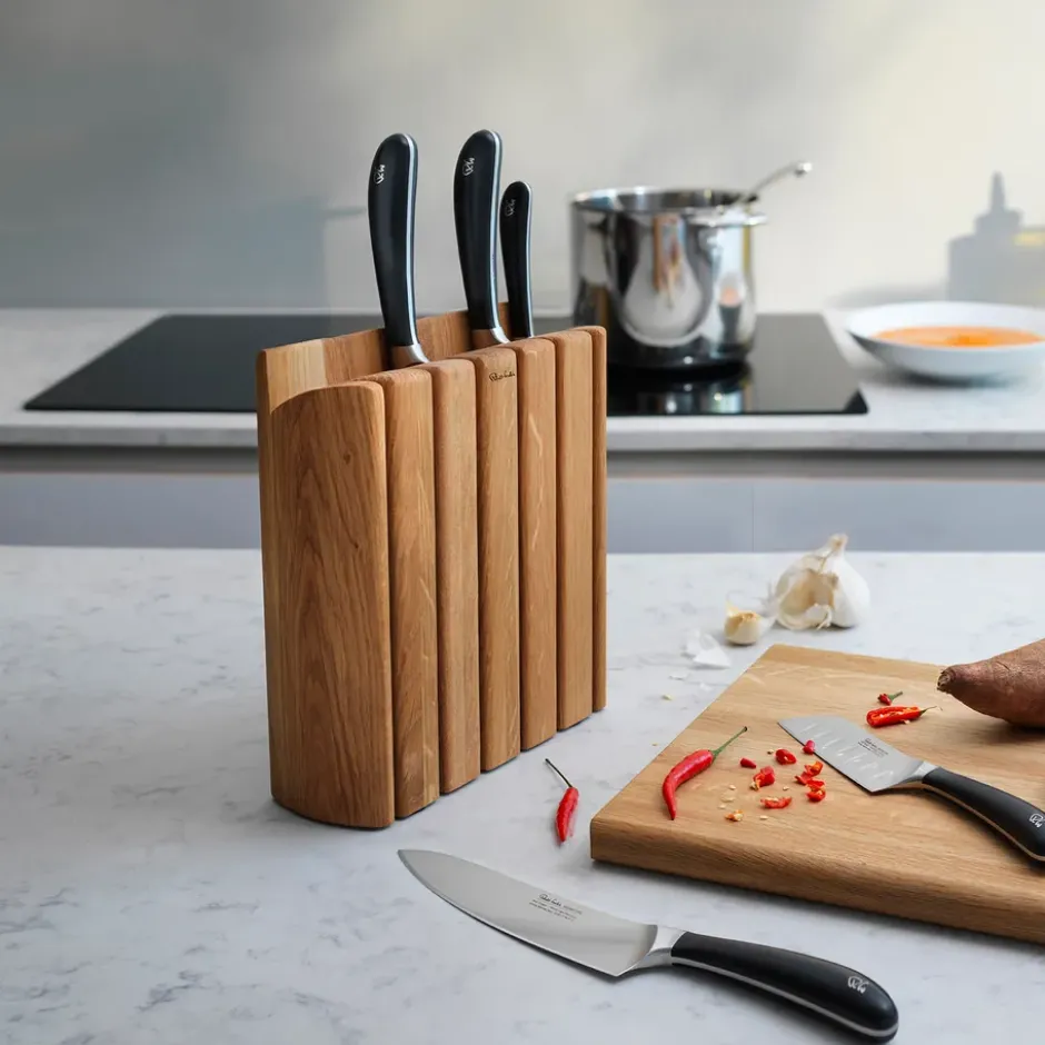 Signature Book Oak knivblock set 7 delar, Ek